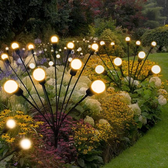 AreaDeco; Solar Swaying Firefly Garden Lights – Outdoor Pathway & Patio Decor; Category:Solar Lighting; Image:1